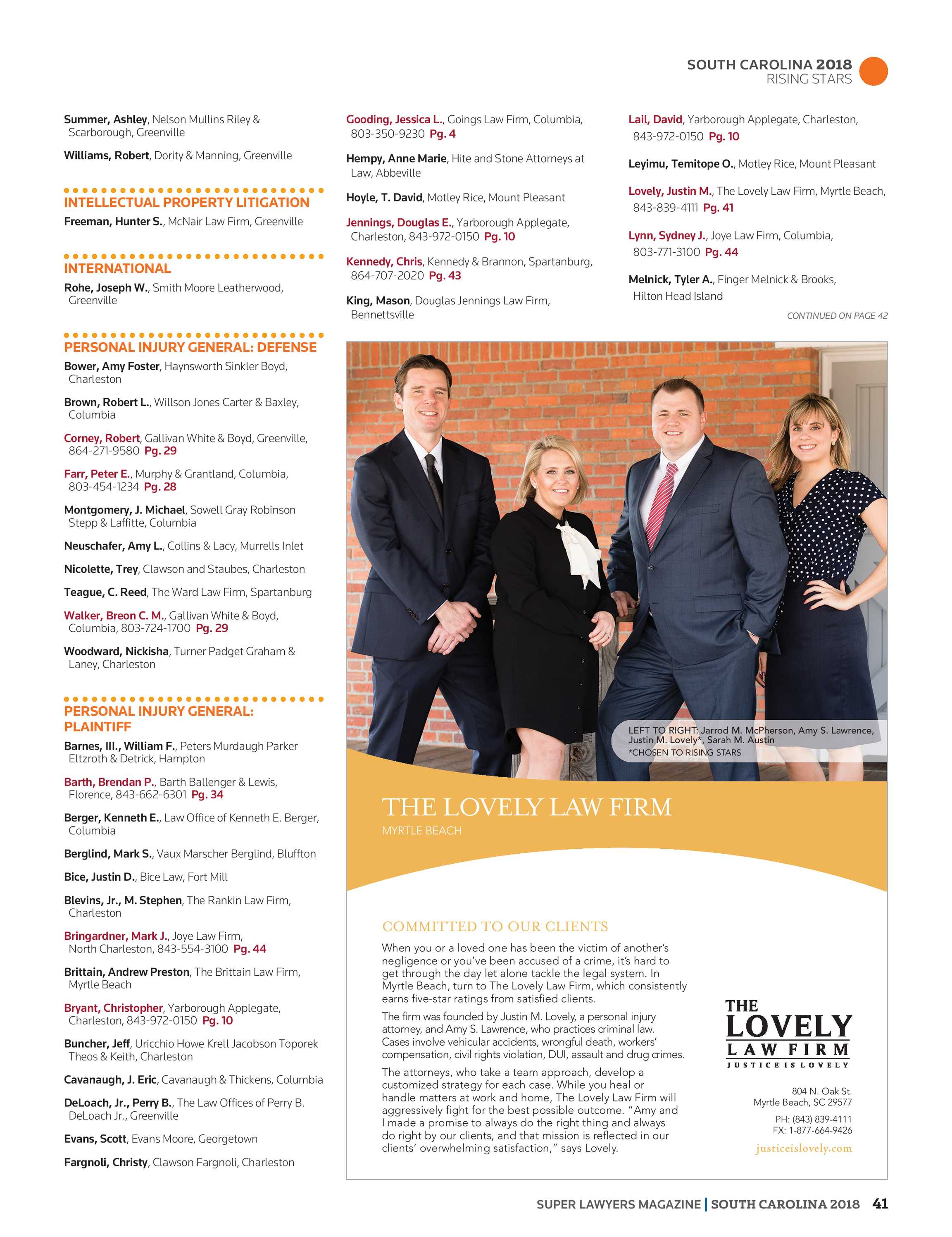super lawyers south carolina