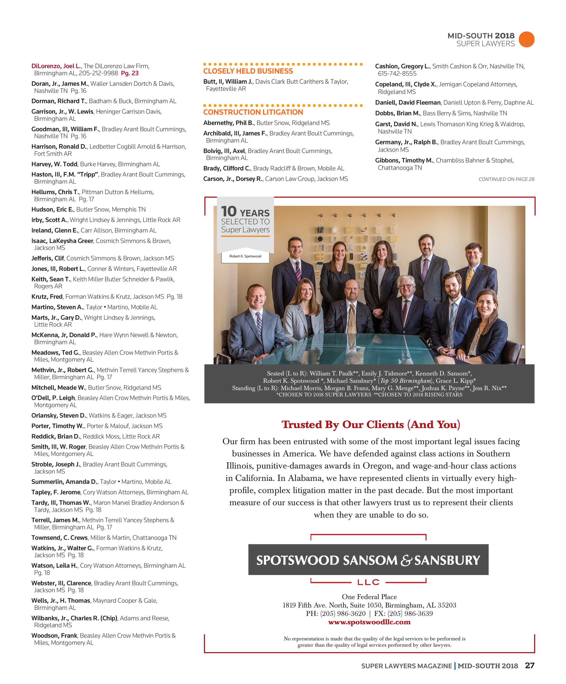 super lawyers mid south