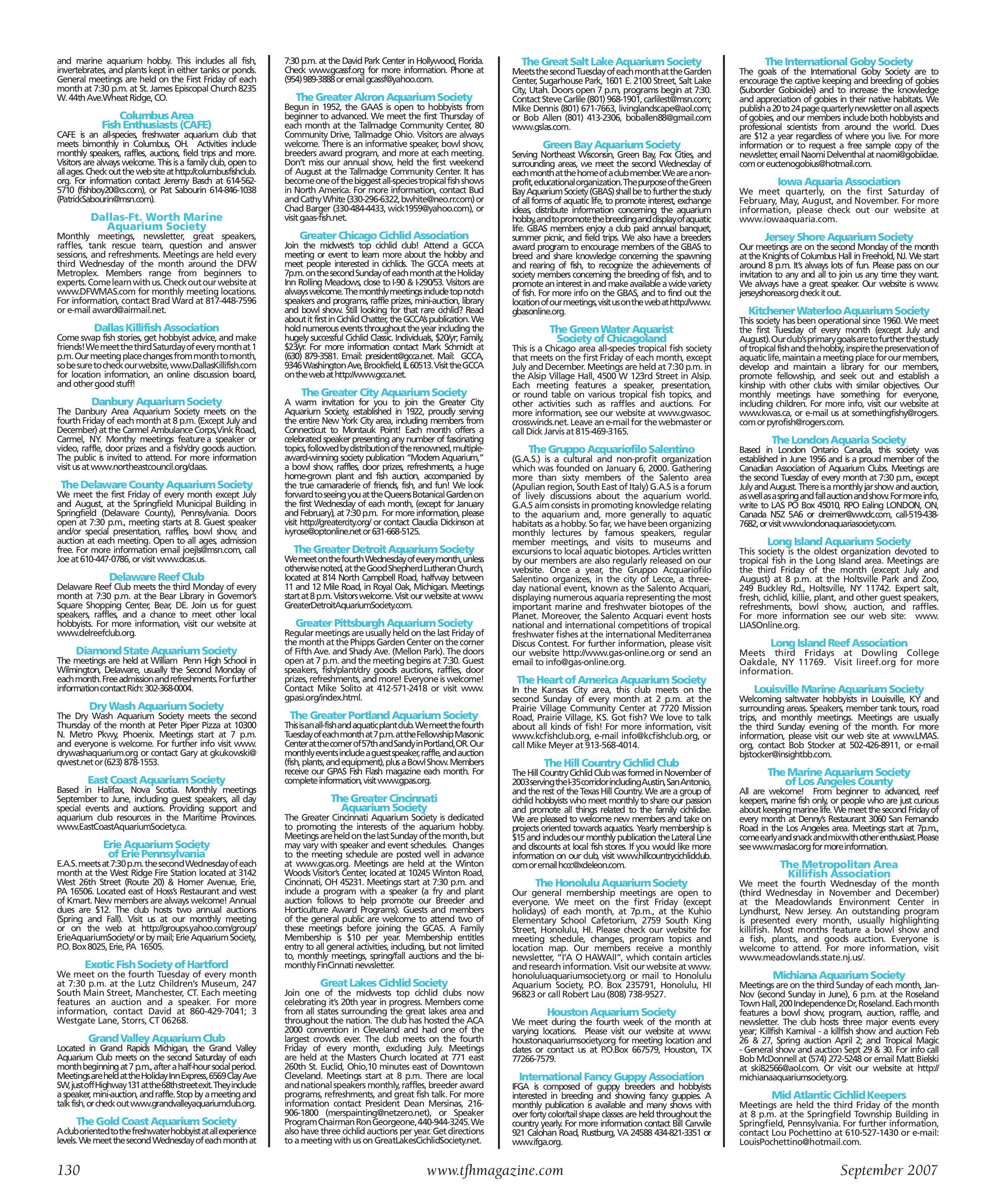 Tropical Fish Hobbyist - September 2007 - page 130