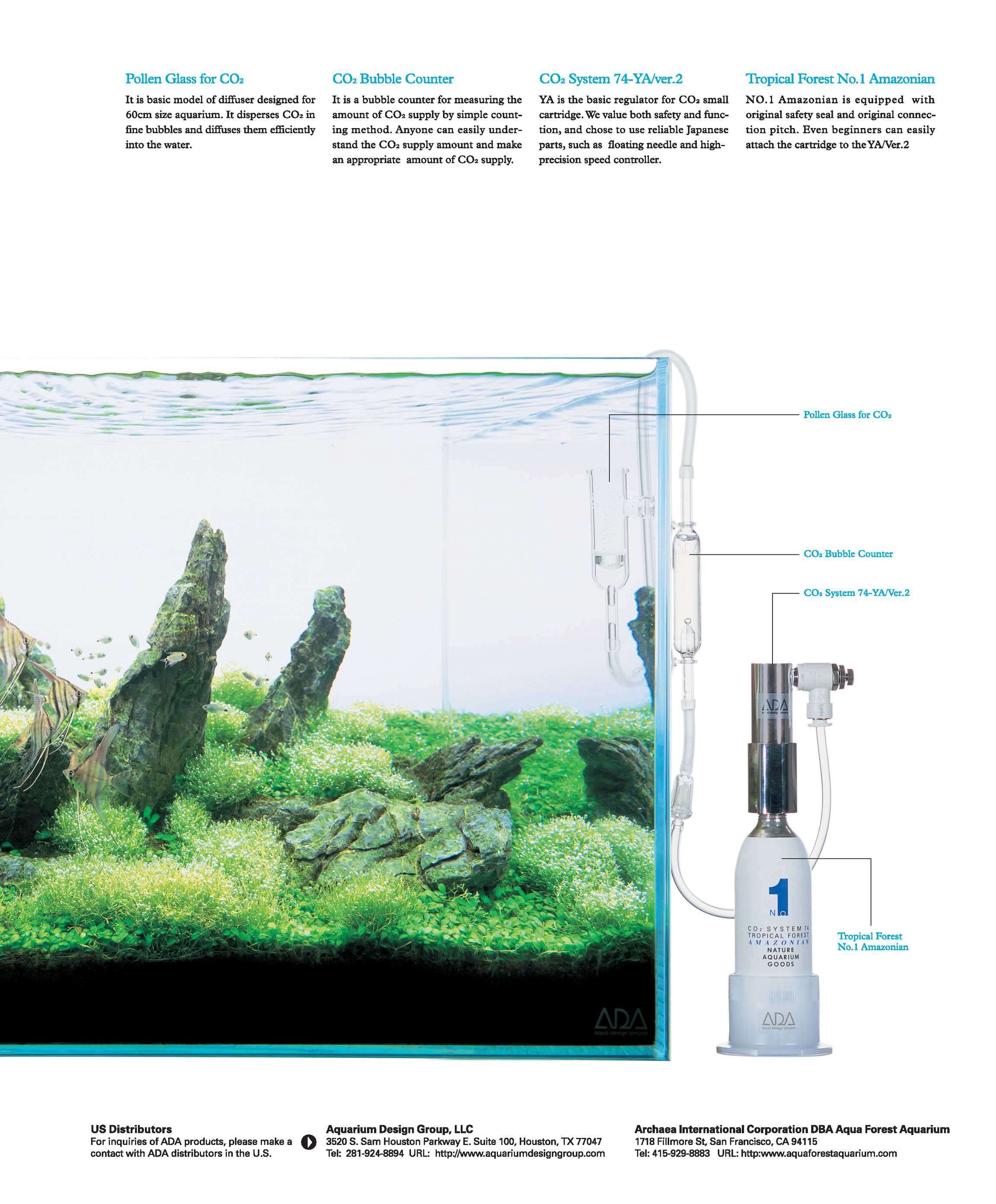 ADA アクアデザインアマノ CO2 ADVANCED SYSTEM YA/Ver.2 水草 添加