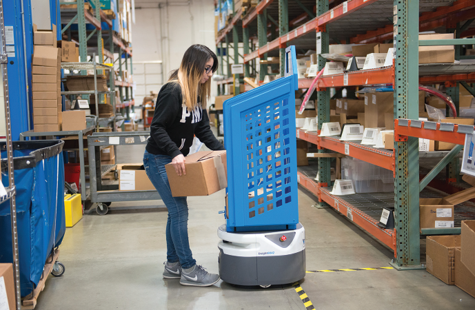 Figure 1 Rk Logistics Has Partnered With Fetch Robotics To Increase Employee Productivity By Automating The Task Of Transporting Products From One Part Of Figure 1 Rk Logistics Has Partnered With Fetch Robotics To Increase Employee Productivity By Automating The Task Of Transporting Products From One Part Of