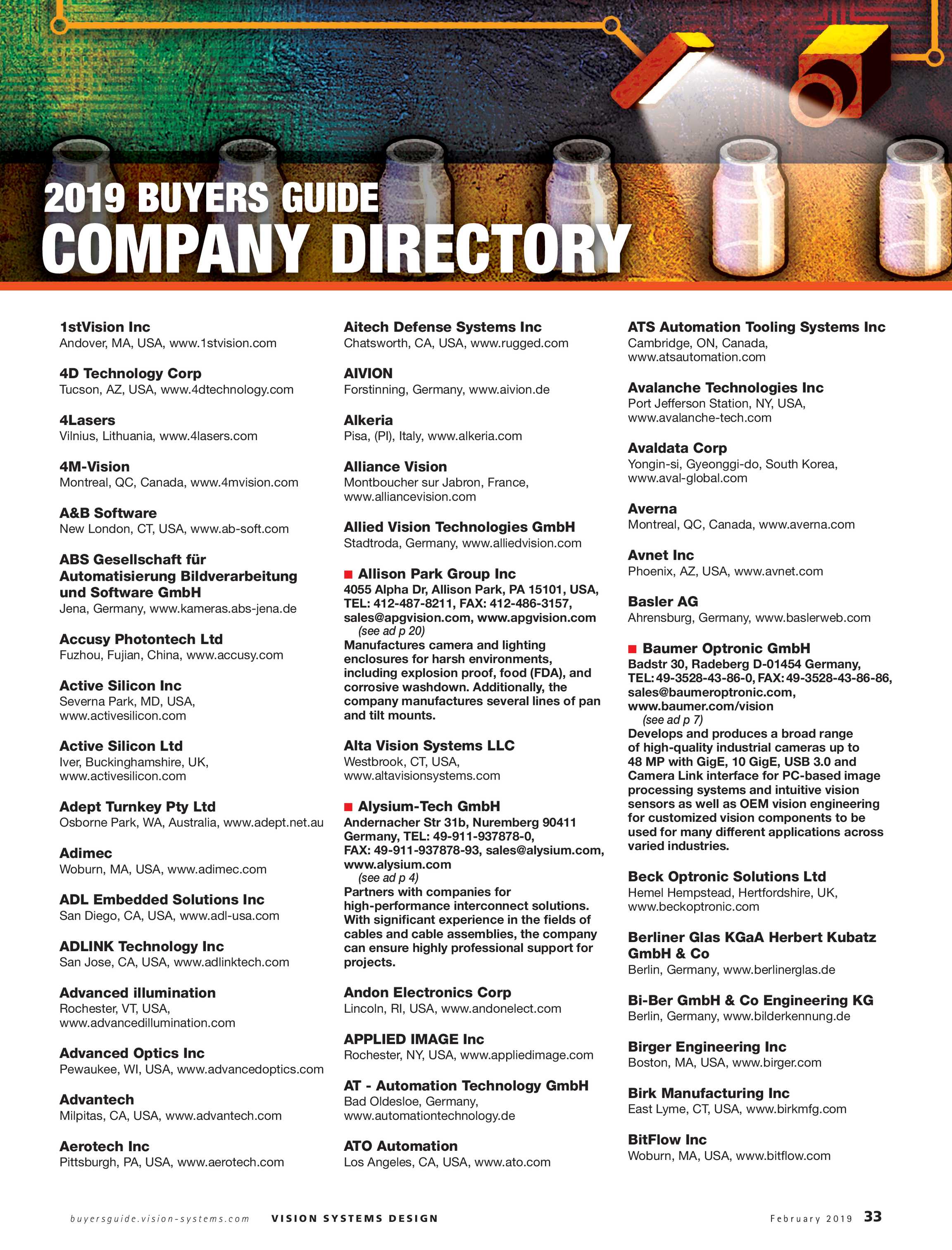 Vision Systems February 2019 Page 33