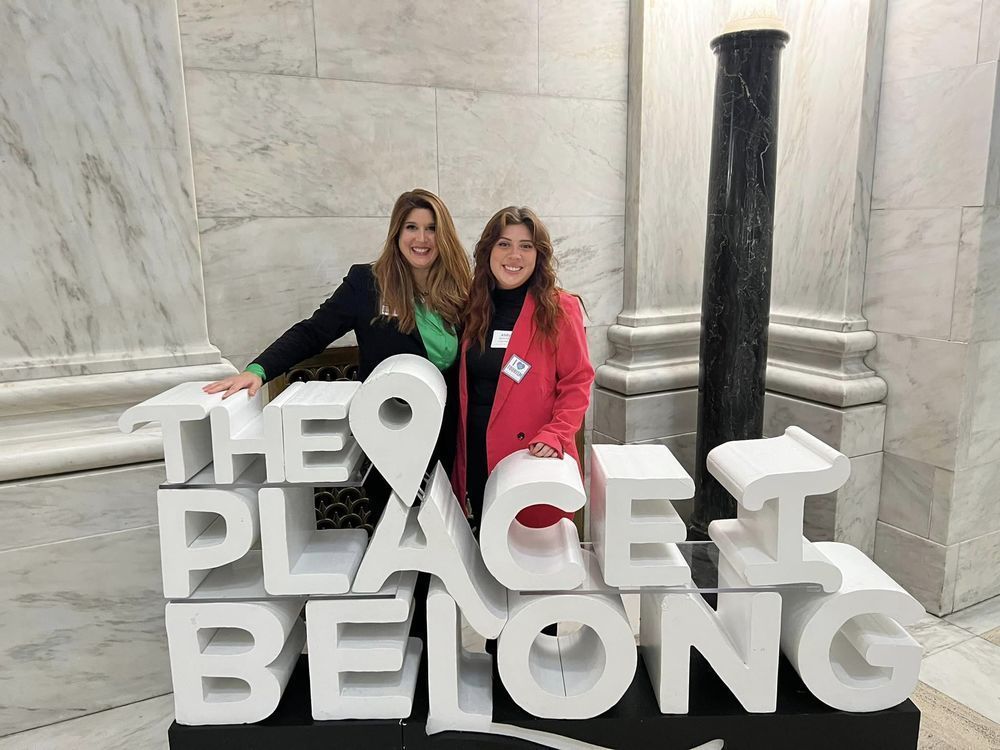 Nikki and Abby at the state capitol